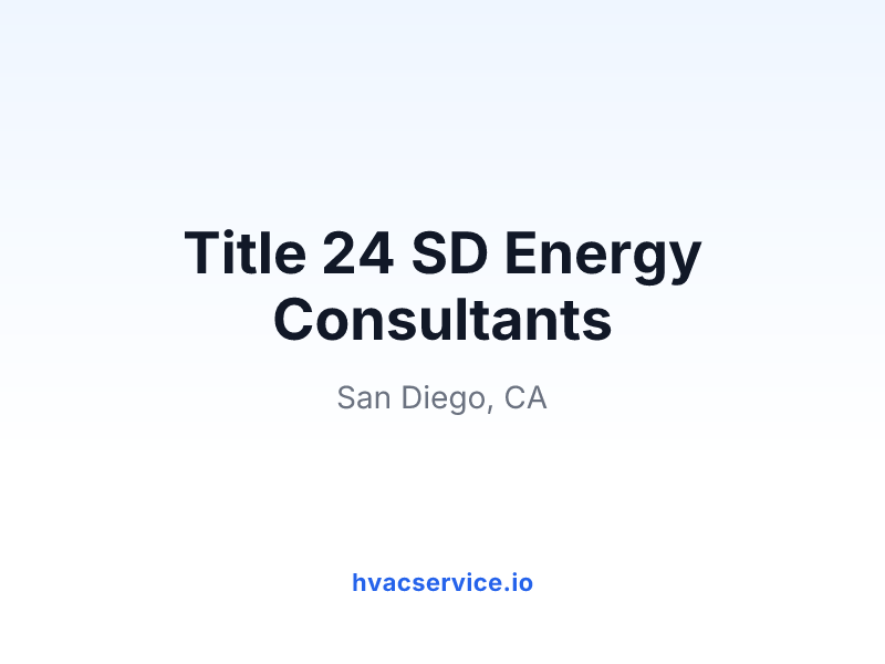 Title 24 SD Energy Consultants