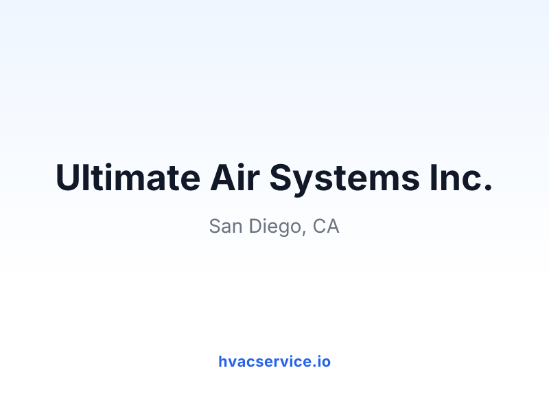 Ultimate Air Systems Inc.