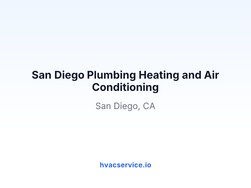 San Diego Plumbing Heating and Air Conditioning