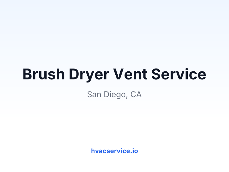 Brush Dryer Vent Service