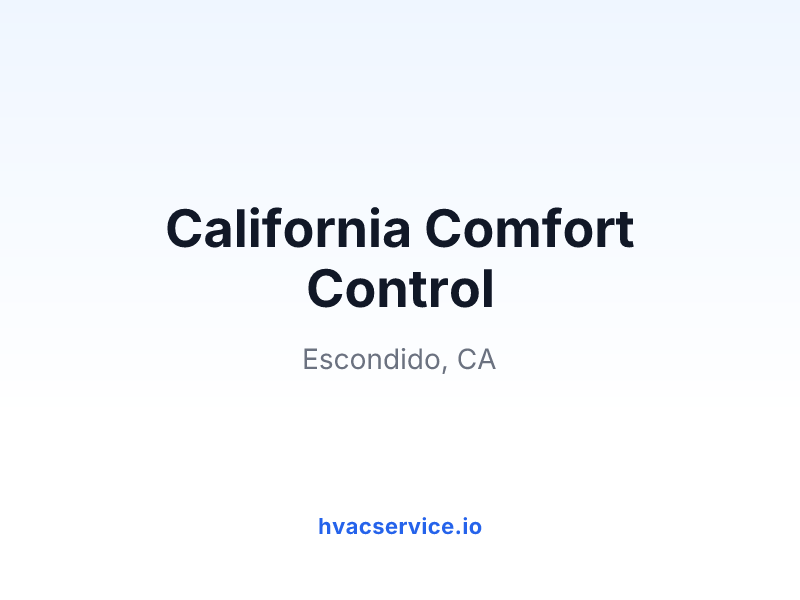 California Comfort Control