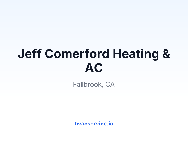 Jeff Comerford Heating & AC
