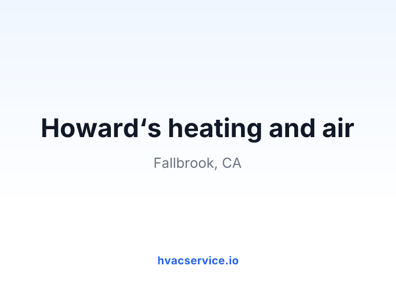 Howard‘s heating and air