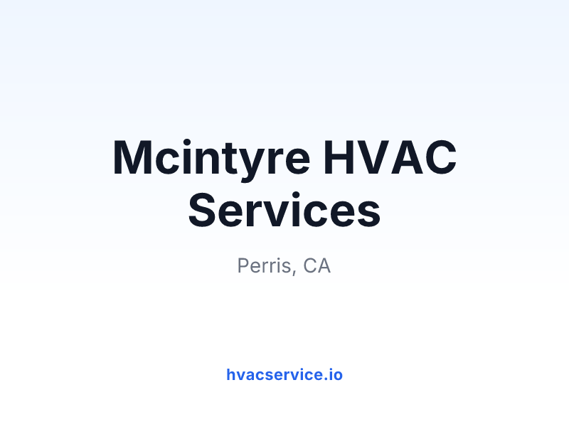 Mcintyre HVAC Services