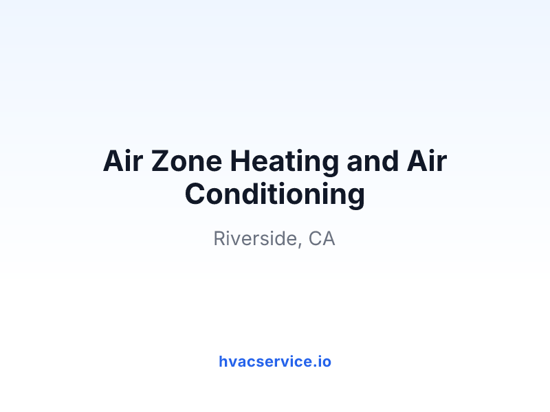 Air Zone Heating and Air Conditioning