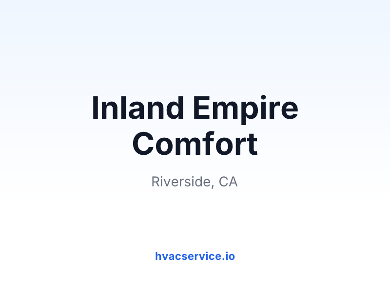 Inland Empire Comfort
