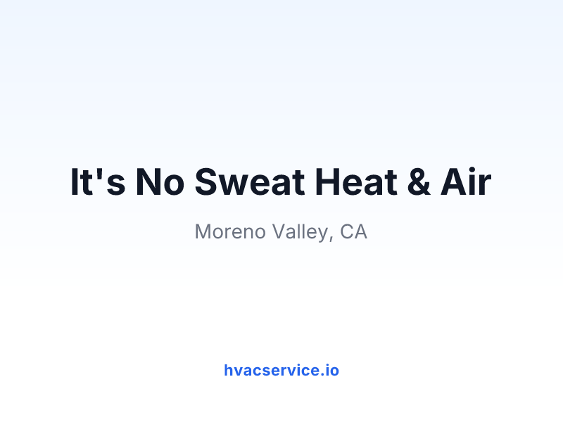 It's No Sweat Heat & Air