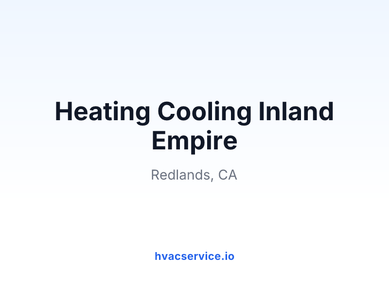 Heating Cooling Inland Empire