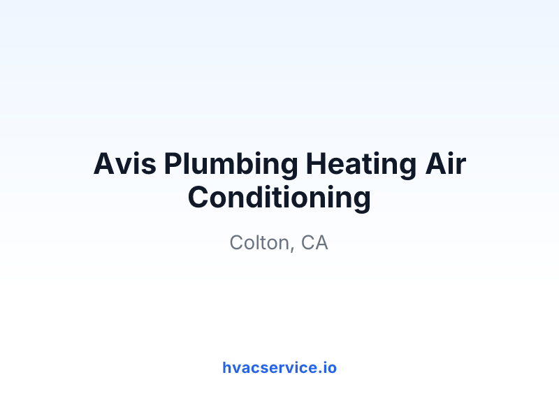 Avis Plumbing Heating Air Conditioning