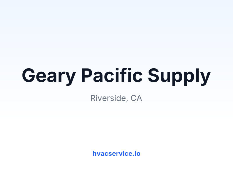 Geary Pacific Supply