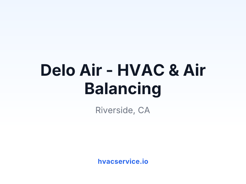 Delo Air - HVAC & Air Balancing