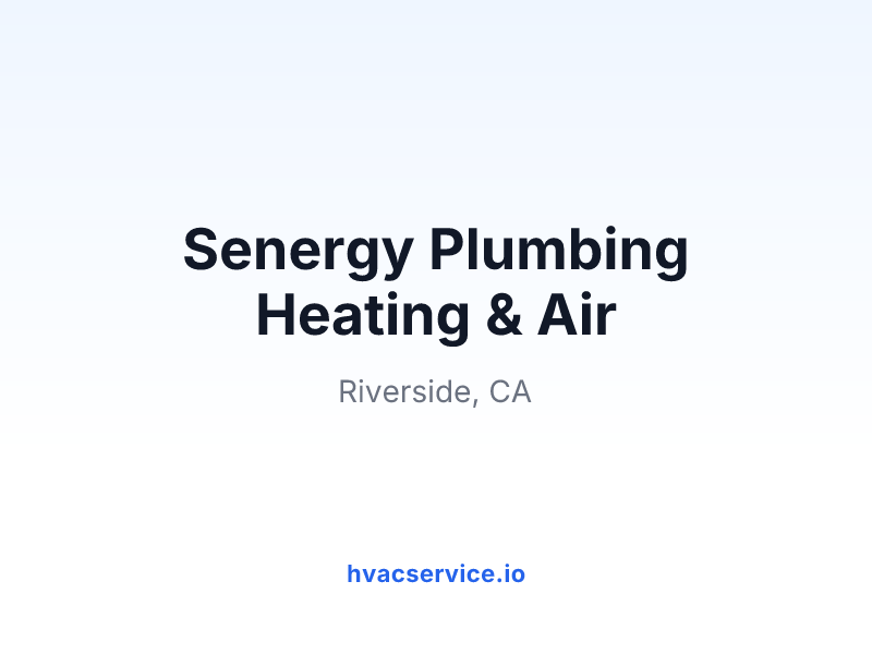 Senergy Plumbing Heating & Air