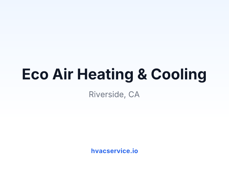 Eco Air Heating & Cooling