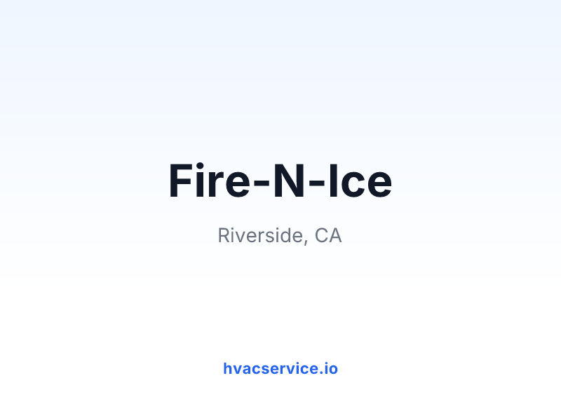 Fire-N-Ice Air Conditioning and Plumbing