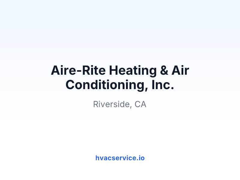 Aire-Rite Heating & Air Conditioning, Inc.
