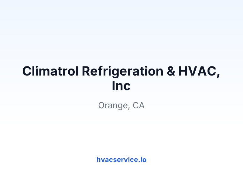 Climatrol Refrigeration & HVAC, Inc