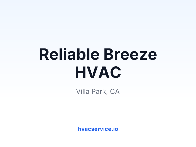 Reliable Breeze HVAC