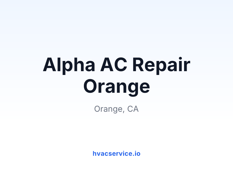 Alpha AC Repair Orange
