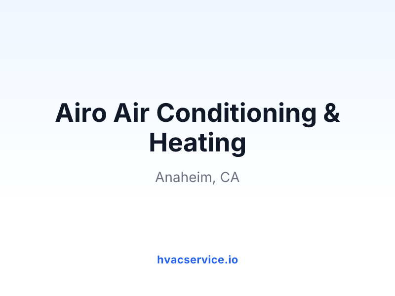 Airo Air Conditioning & Heating