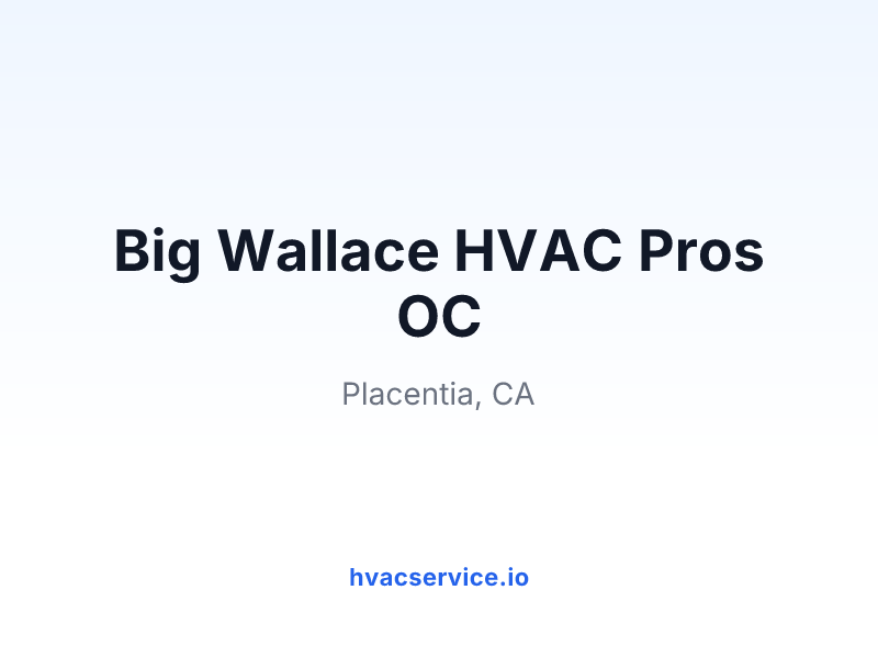 Big Wallace HVAC Pros OC