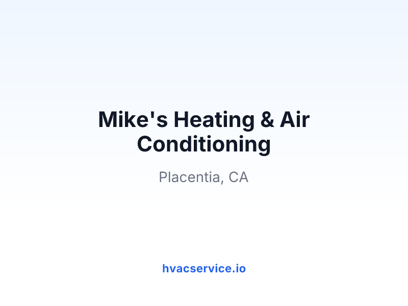 Mike's Heating & Air Conditioning