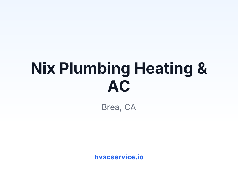 Nix Plumbing Heating & AC