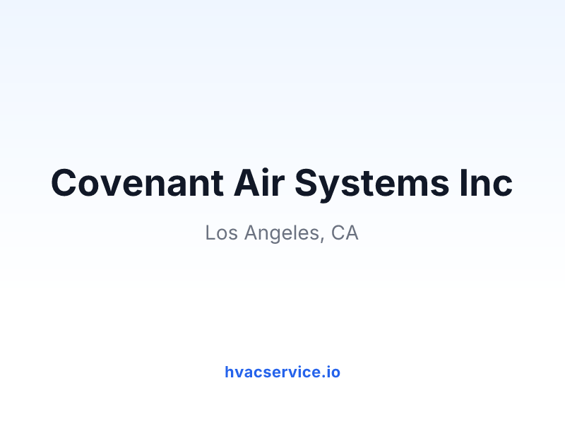 Covenant Air Systems Inc