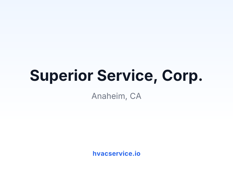 Superior Service, Corp.