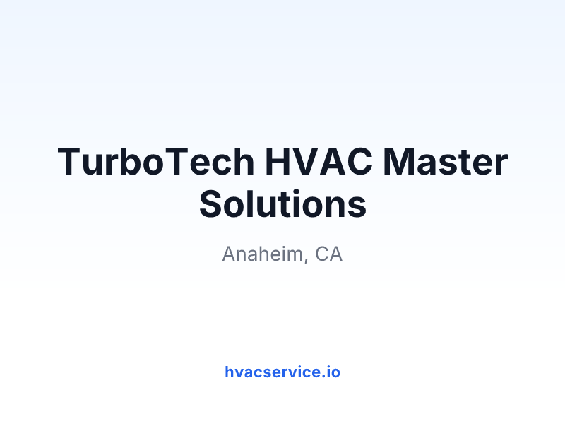 TurboTech HVAC Master Solutions