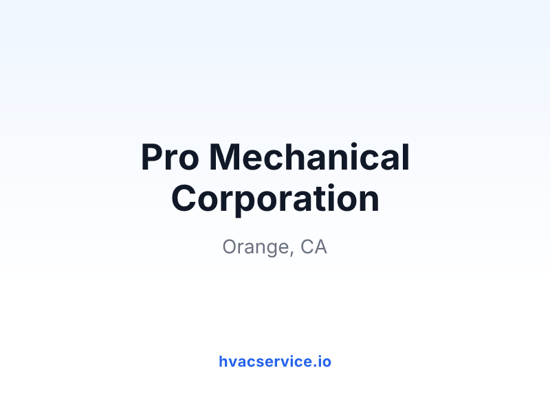 Pro Mechanical Corporation