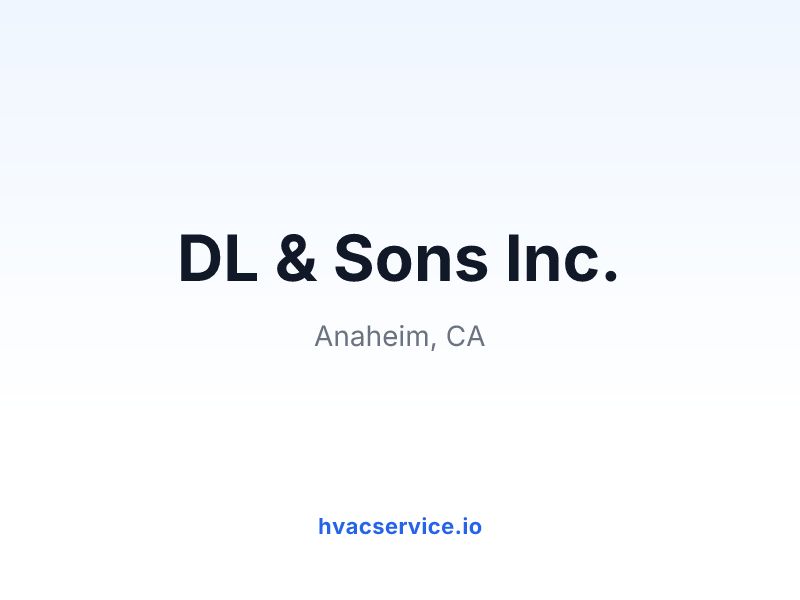 DL & Sons Inc.