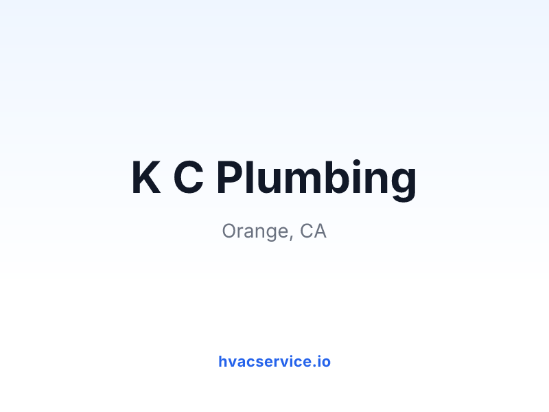 K C Plumbing