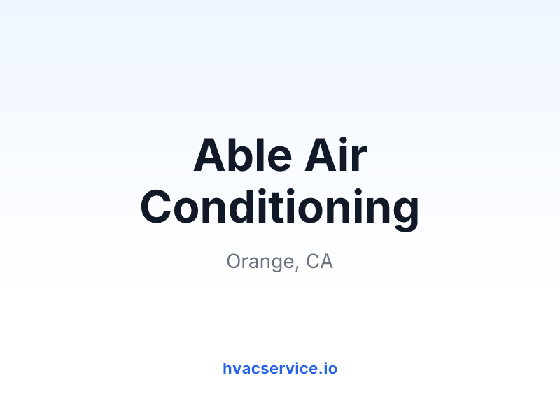 Able Air Conditioning