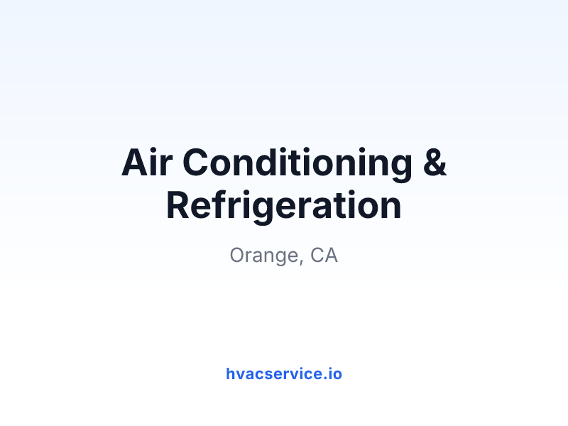 Air Conditioning & Refrigeration