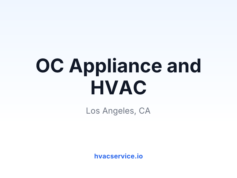 OC Appliance and HVAC