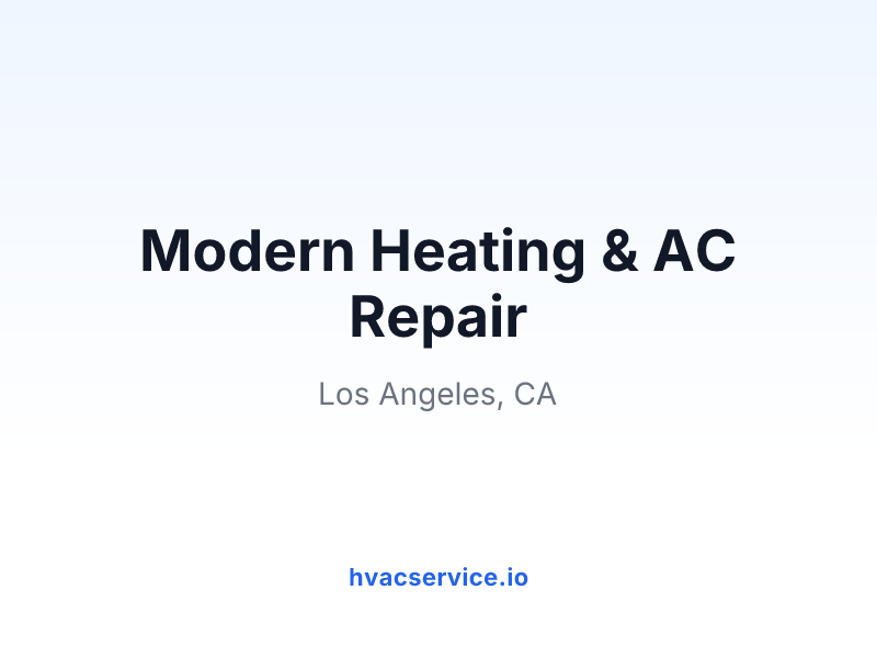 Modern Heating & AC Repair