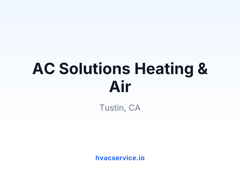 AC Solutions Heating & Air