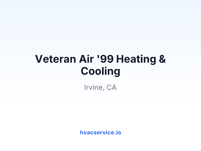 Veteran Air '99 Heating & Cooling