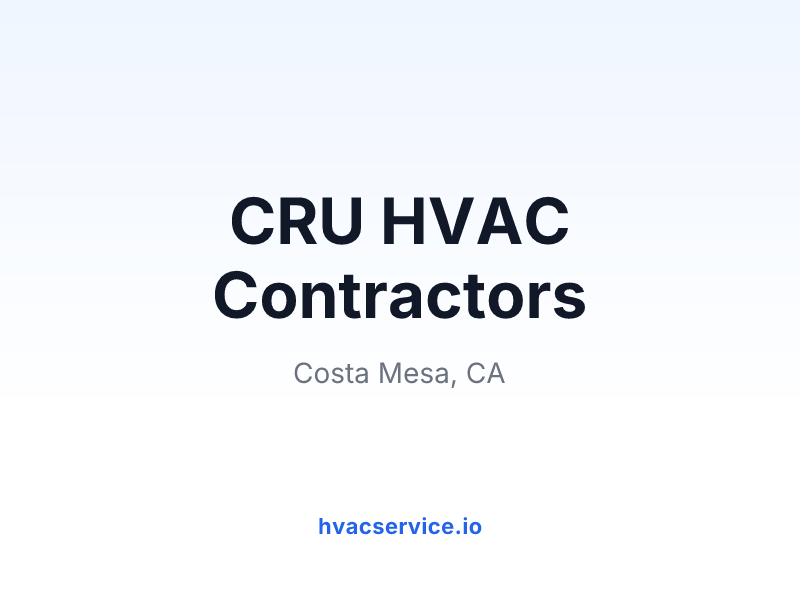 CRU HVAC Contractors