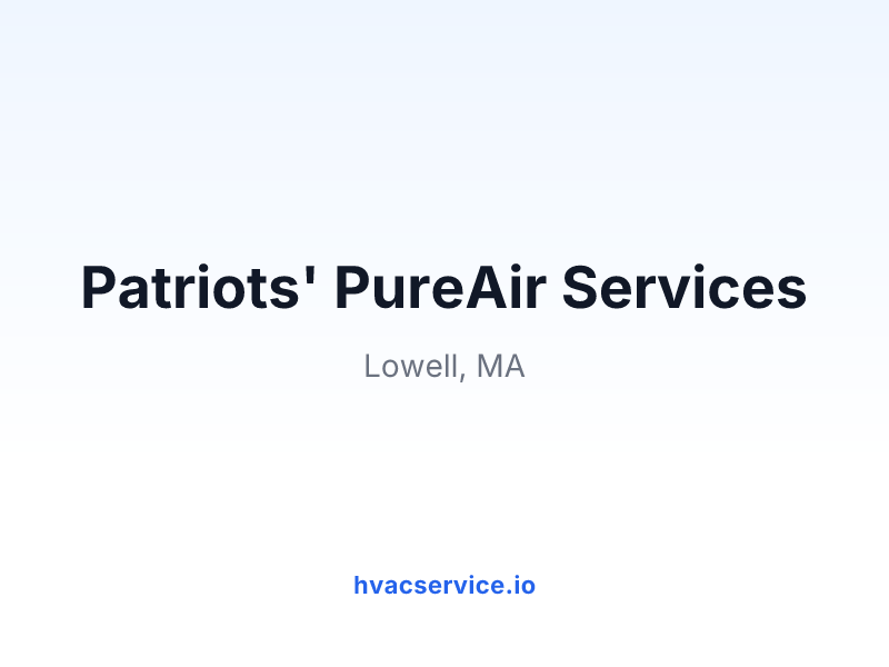 Patriots' PureAir Services