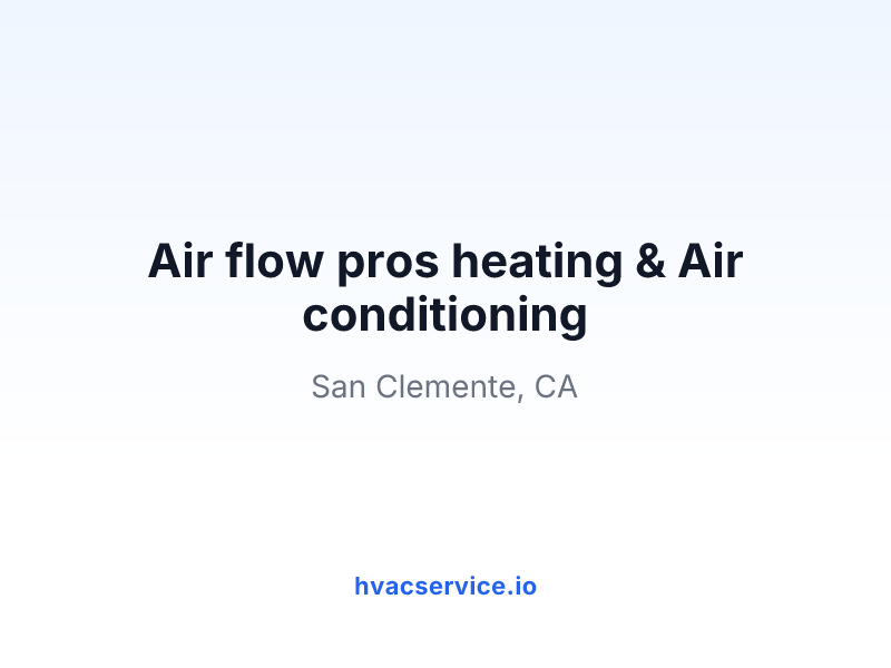 Air flow pros heating & Air conditioning