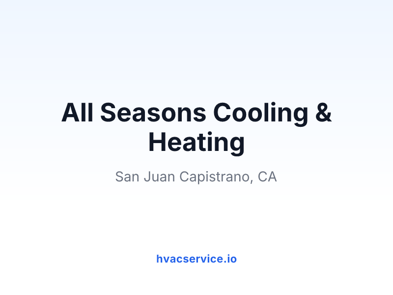 All Seasons Cooling & Heating