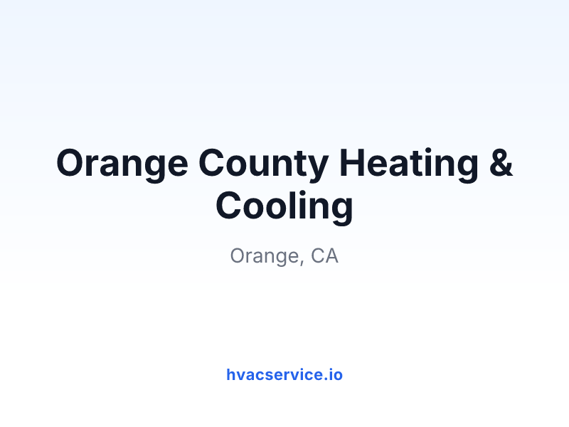 Orange County Heating & Cooling