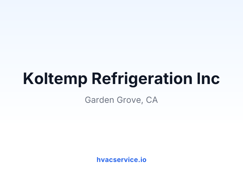 Koltemp Refrigeration Inc