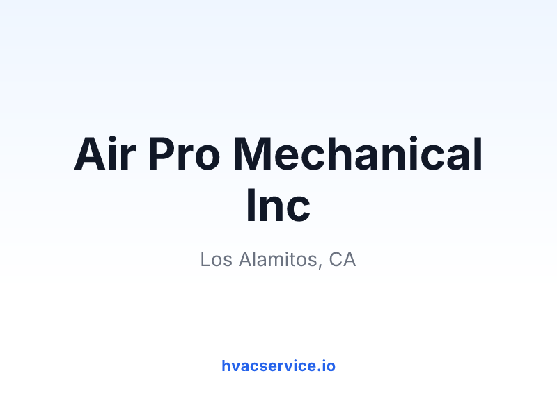 Air Pro Mechanical Inc