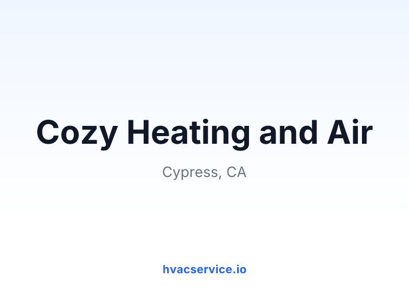 Cozy Heating and Air