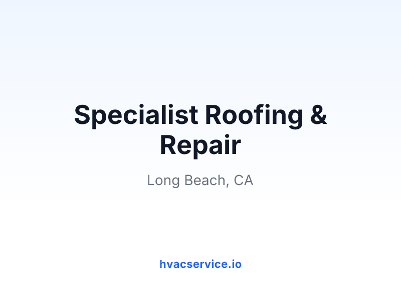Specialist Roofing & Repair