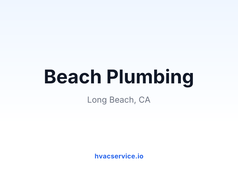Beach Plumbing
