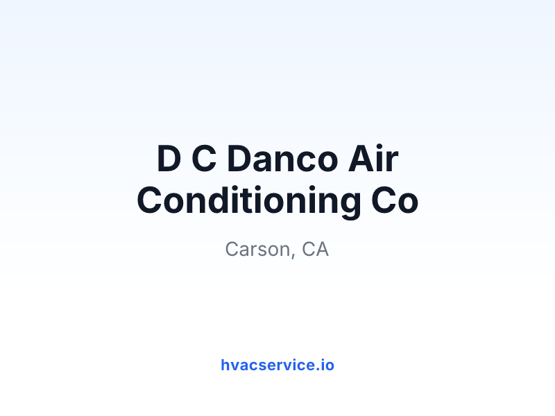 D C Danco Air Conditioning Co