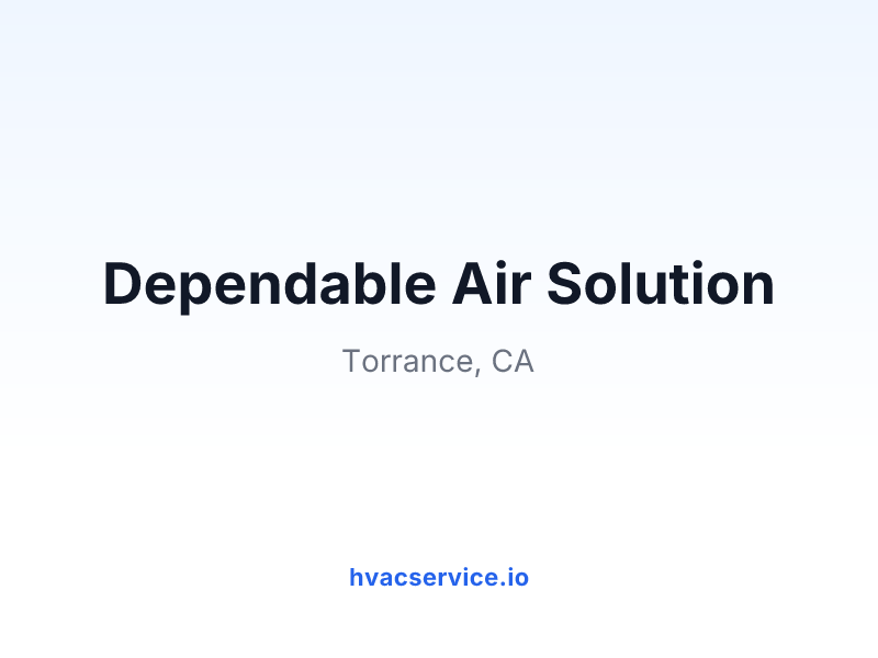 Dependable Air Solution